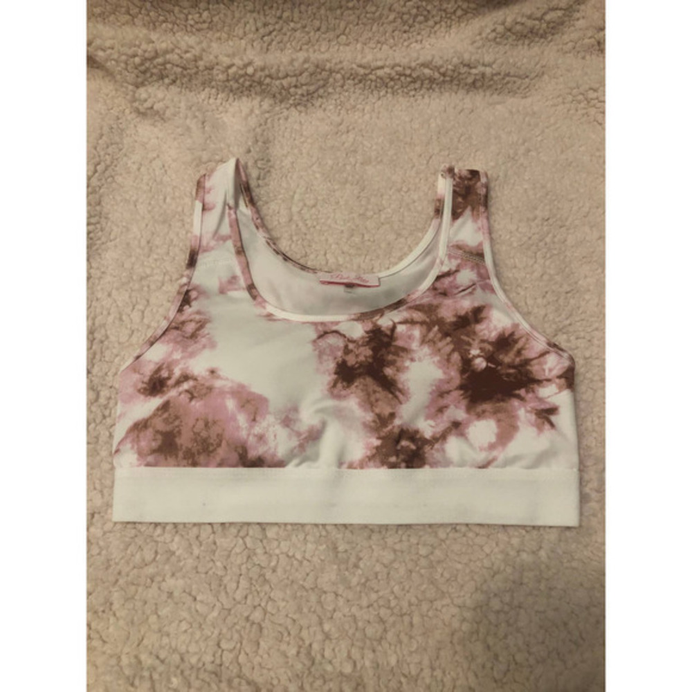 NEW PINK LILY TIE DYE SPORTS BRA SZ S